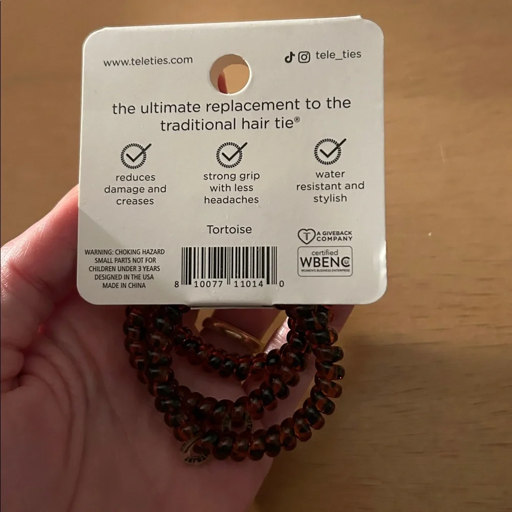 Free with bundle or purchase New Teleties 3pc Hair Ties 👱🏻‍♀️Small size